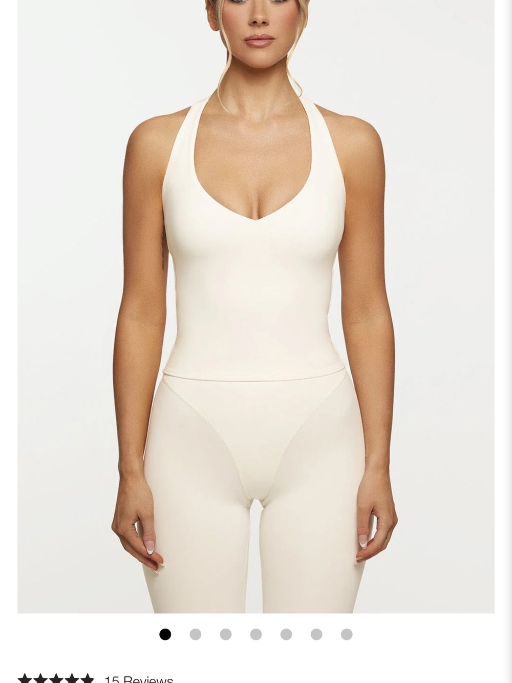 Cream Halter Tank